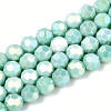 Anti-Tarnish Electroplate Glass Beads Strands EGLA-T021-8mm-15-11-1