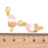 Brass Enamel European Dangle Charms KK-CBAEBFB-18G-01-3