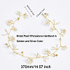 2Pcs 2 Style Bridal Pearl Rhinestone HairBand OHAR-CA0001-07-2