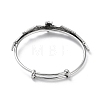 Gothic Bat Alloy Expandable Bangles BJEW-B081-01AS-3