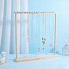 Rectangle Wooden Necklace Organizer Display Stands NDIS-WH0010-36B-4