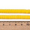 Opaque Solid Color Glass Beads Strands GLAA-N026-3x6mm-13-4