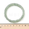 Square Natural Green Aventurine Beads Stretch Bracelets for Women Men BJEW-C097-06O-8
