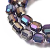 Electroplate Transparent Column Glass Beads Strands EGLA-A043-02-HP02-3