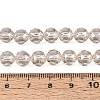 Electroplate Transparent Glass Round Beads Strands EGLA-T029-8mm-12T-15-4