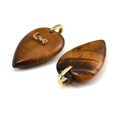 Natural Tiger Eye Pendants G-G470-03G-13-1