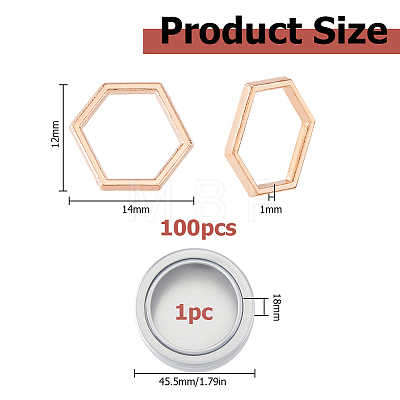 100Pcs Alloy Linking Rings FIND-HS0002-67RG-1
