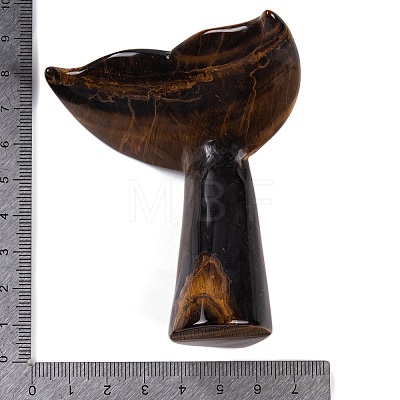 Natural Tiger Eye Whale Fishtail Figurines Statues for Home Office Desktop Feng Shui Ornament G-Q172-11C-1