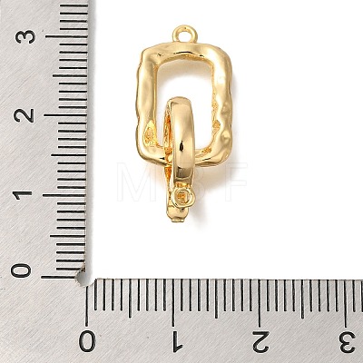 Brass Fold Over Clasps KK-K389-105G-1