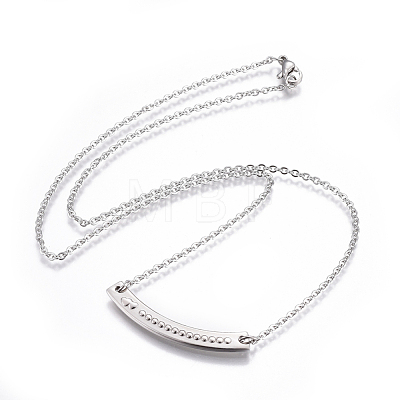 304 Stainless Steel Pendant Necklaces NJEW-E141-38-1