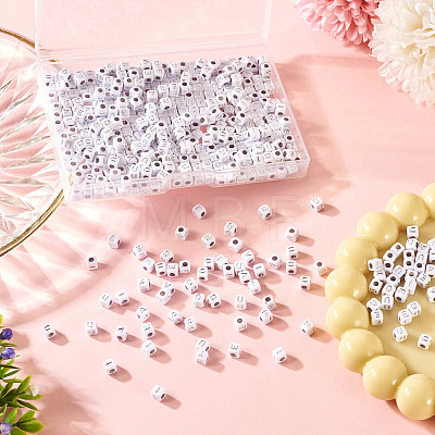 500Pcs 5 Styles Opaque Acrylic Beads OACR-TA0003-45-1