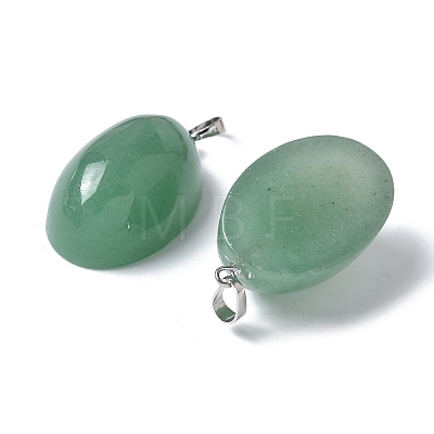 Natural Green Aventurine Pendants G-A259-03P-06-1