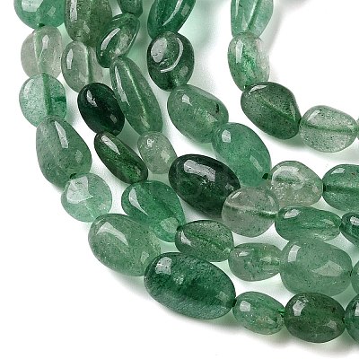 Natural Green Strawberry Quartz Beads Strands G-C268-A01-6x8mm-1