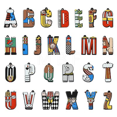 26Pcs 26 Styles Circus Theme Printed Acrylic Pendants OACR-CJ0001-27-1