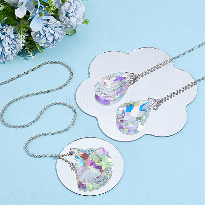 3Pcs 3 Styles Glass Charms Ceiling Fan Pull Chain Extenders HJEW-SP0001-81-1