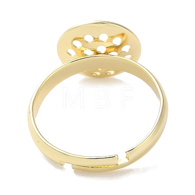 Rack Plating Adjustable Brass Sieve Ring Settings KK-F090-07LG-1