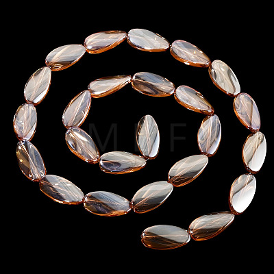 1Strand Electroplate Transparent Glass Beads Strands EGLA-TADJ0001-20D-1
