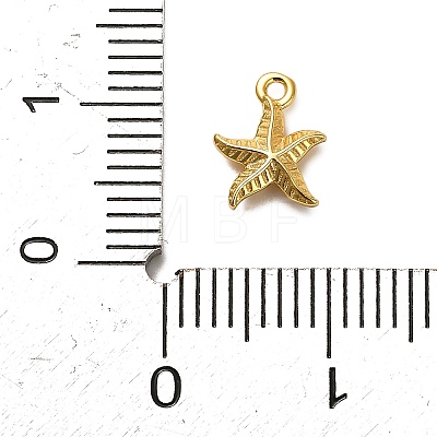 925 Sterling Silver Starfish Charms STER-U009-09G-02-1