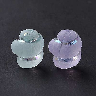 Transparent Frosted Acrylic Beads OACR-P013-33M-1