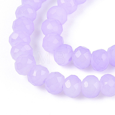 Baking Paint Imitation Jade Glass Bead Strands LS-DGLA-A034-J8MM-A50-1