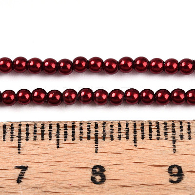 Baking Paint Pearlized Glass Pearl Bead Strands HY-N002-2mm-A13-1
