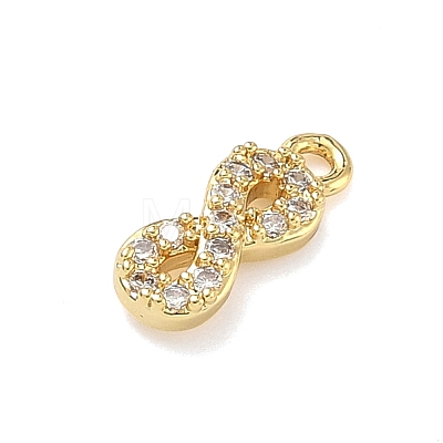 Brass Micro Pave Cubic Zirconia Pendants KK-C254-06B-G-1