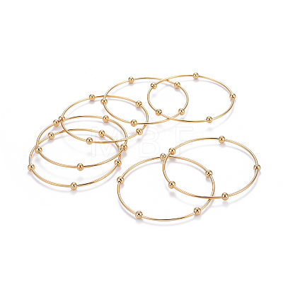 Fashion 201 Stainless Steel Bangle Sets BJEW-L664-023C-G-1-1