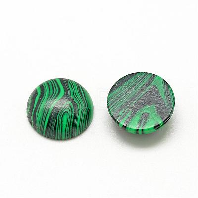 Synthetic Malachite Cabochons G-R416-8mm-38-1