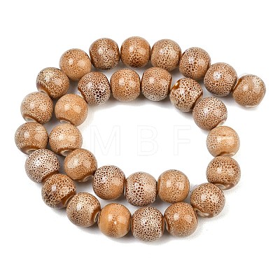 Handmade Fancy Antique Glazed Porcelain Ceramic Round Beads Strands PORC-L019-13mm-06-1