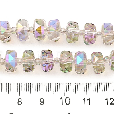 Transparent Electroplate Glass Beads Strands EGLA-P062-01A-HR03-1