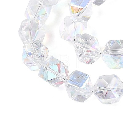 Electroplate Glass Beads Strands EGLA-T021-21B-1