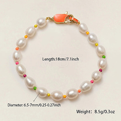 Natural Pearl Beaded Bracelets for Women CT7903-1-1