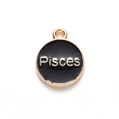 Alloy Enamel Pendants X-ENAM-S124-01B-08H-1