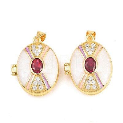 Brass Locket Pendants KK-D232-12G-03A-1