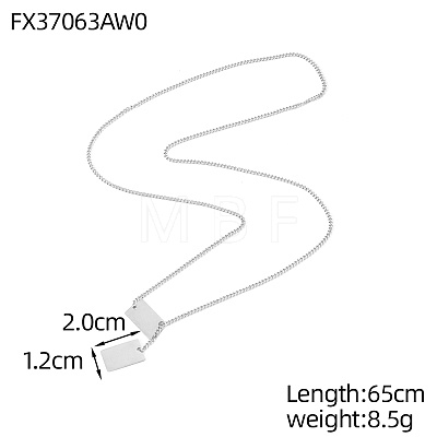 304 Stainless Steel Lariat Necklaces STAS-OY015-61P-1