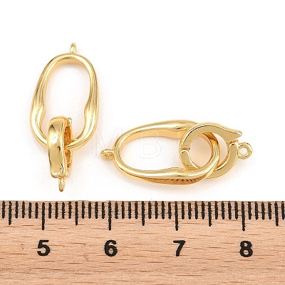 Brass Fold Over Clasps KK-H292-25G-1