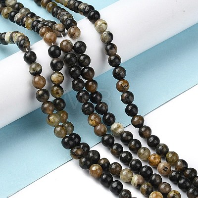 Natural Chiastolite Beads Strands G-G103-A01-01-1