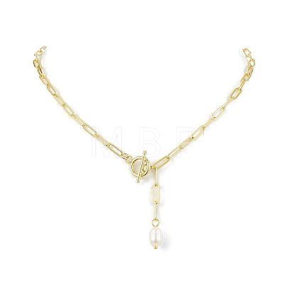 Natural Cultured Freshwater Pearl Pendant Necklaces NJEW-JN04854-1