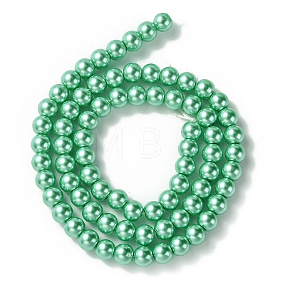 Eco-Friendly Dyed Glass Pearl Beads Strands HY-A008-6mm-RB014-1