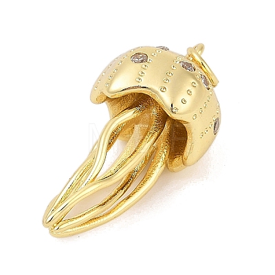 Brass Micro Pave Cubic Zirconia Pendants KK-U058-52G-1