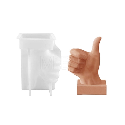 Good Hand Gesture Display Silicone Statue Molds DIY-I096-10-1