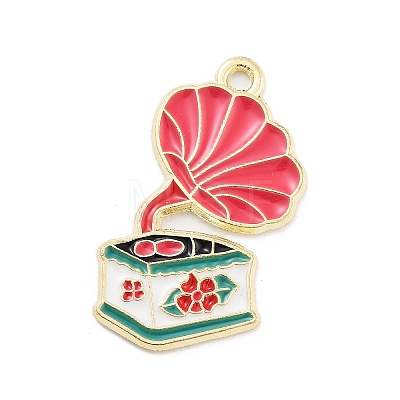 Alloy Enamel Pendants PALLOY-S185-01G-1