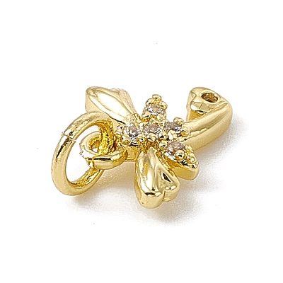 Brass Micro Pave Cubic Zirconia Charms ZIRC-F132-21G-1