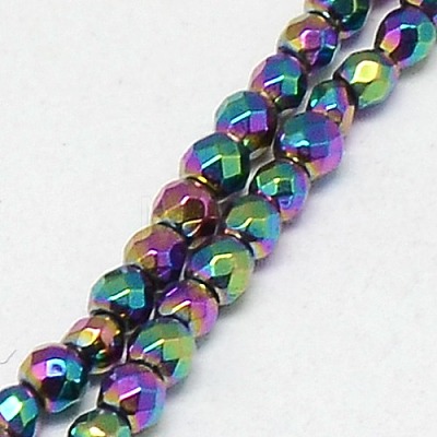 Electroplate Non-magnetic Synthetic Hematite Beads Strands G-J169B-2mm-05-1