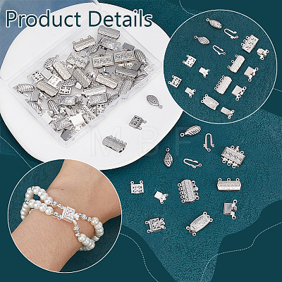 304 Stainless Steel Box Clasps FIND-PH0020-90-1