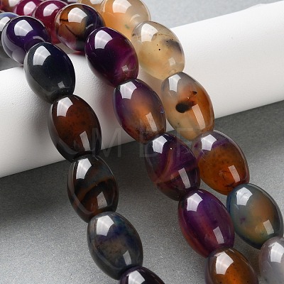 Natural Agate(Dyed & Heated) Beads Strands G-M446-D01-01A-1