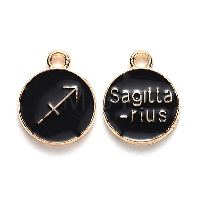 Alloy Enamel Pendants X-ENAM-S124-01B-08F-1