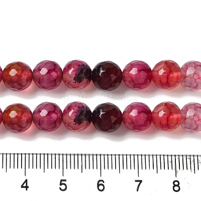 Dyed & Heated Natural Dragon Veins Agate Beads Strands G-P539-A01-24-1