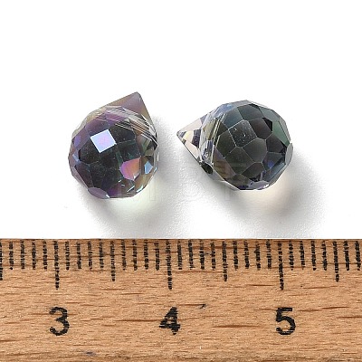 Electroplated Glass Beads GLAA-K062-01A-FR08-1