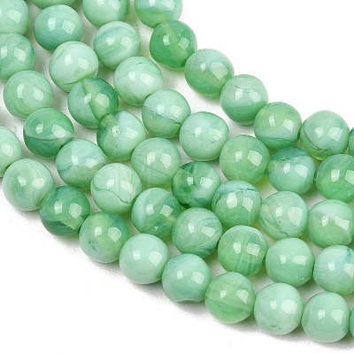 Handmade Lampwork Beads Strand LAMP-B056-8mm-02-1